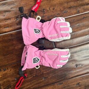 Hestra Girls Ski Gloves Size 4 Pink